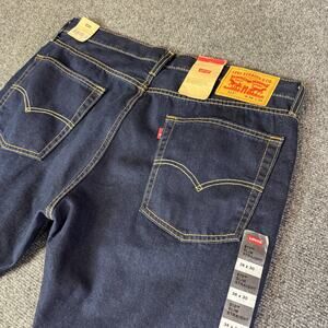 Levi’s 513 Slim Straight Denim Jeans Mens Size 36 x 30 Blue Dark Wash $69